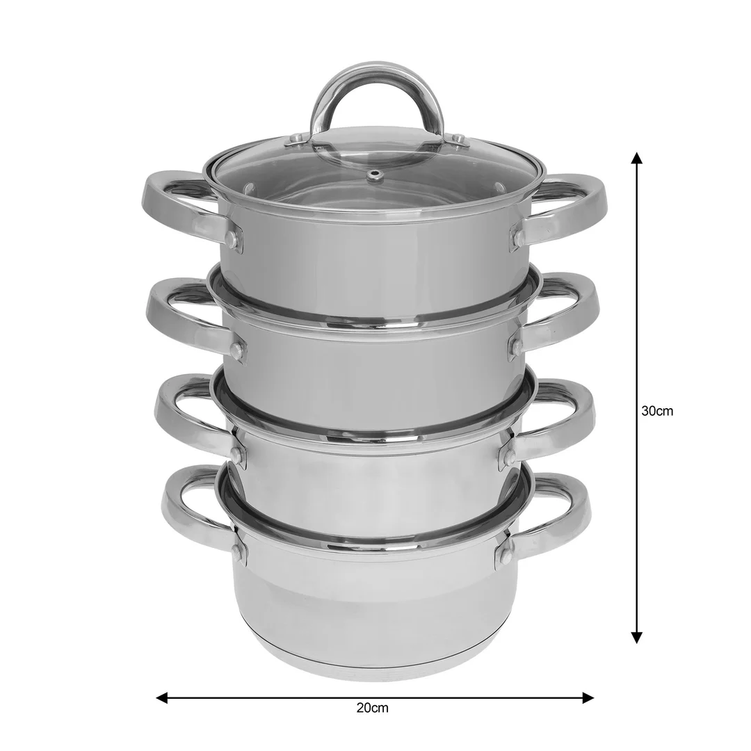 Garnek na parę stal, zestaw 5 elementów Ø18cm Klausberg — zdjęcie 3