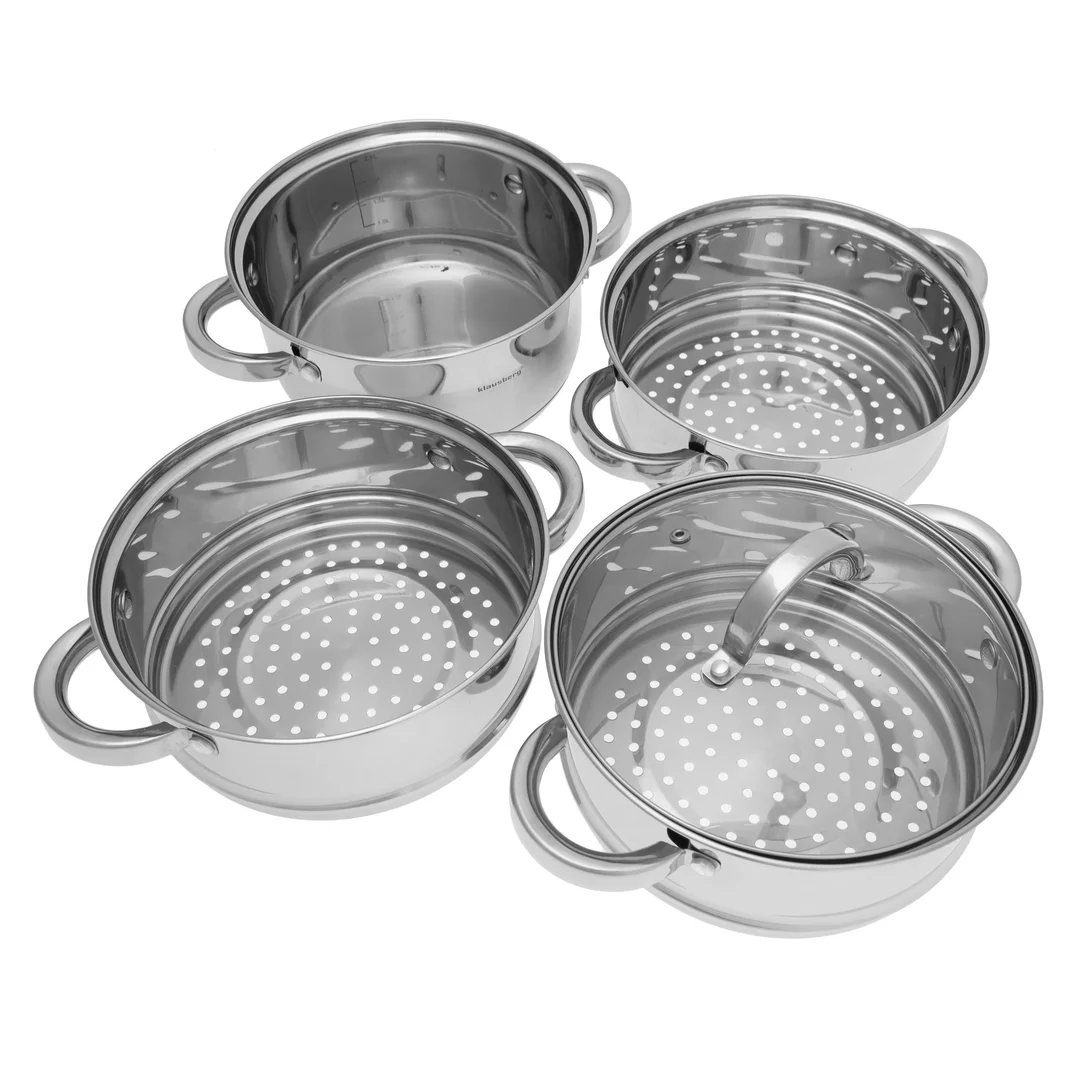 Garnek na parę stal, zestaw 5 elementów Ø20cm Klausberg — zdjęcie 4