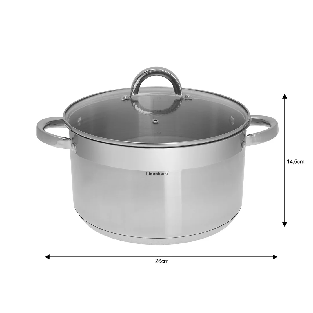 Garnek stal, Ø26cm 7,5l Klausberg — zdjęcie 5