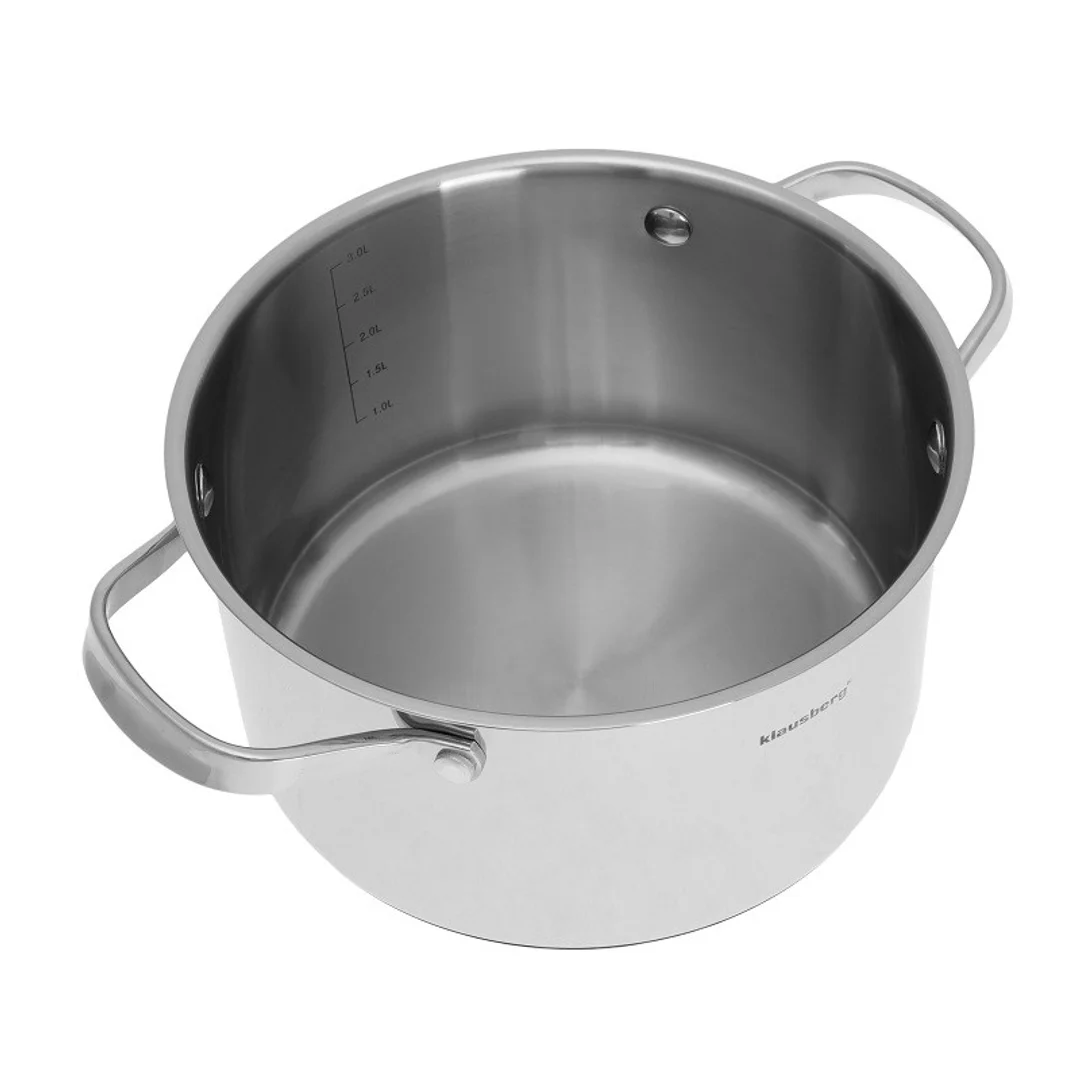 Garnek z pokrywą stal, Ø20cm 3,3l Klausberg — zdjęcie 2