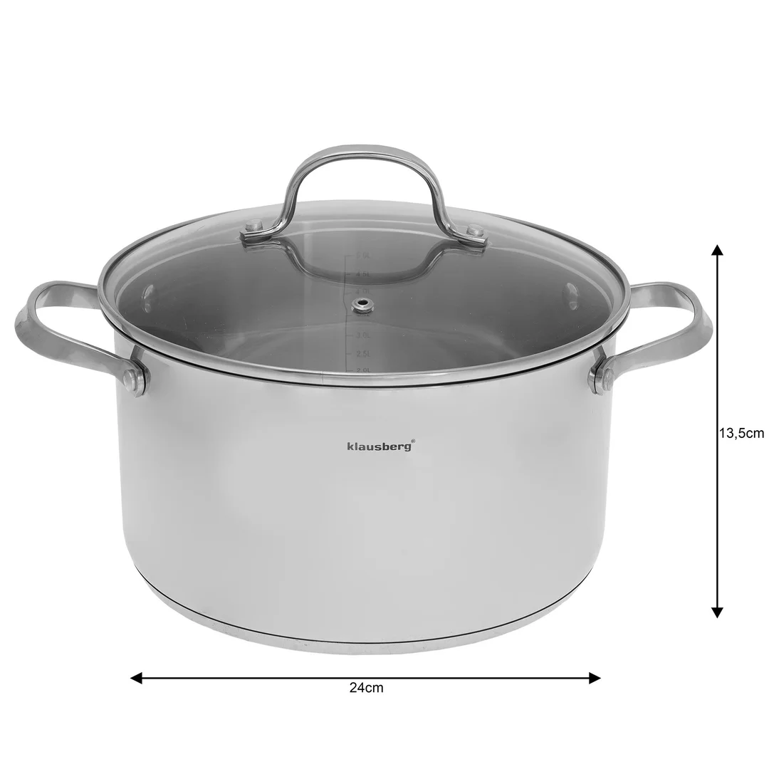 Garnek z pokrywą stal, Ø24cm 5,9l Klausberg — zdjęcie 5