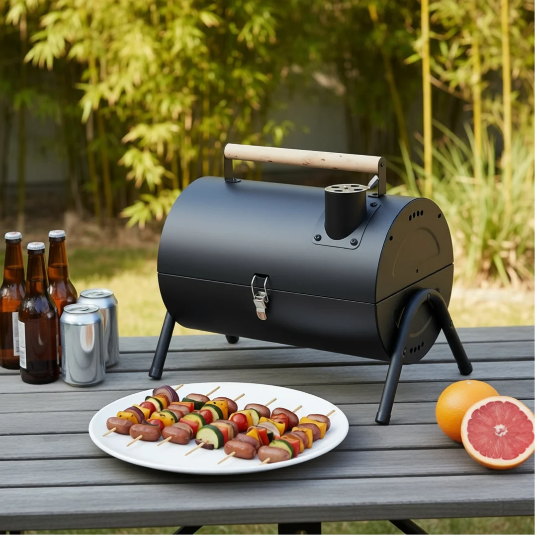 Grill ogrodowy, węglowy, przenośny, turystyczny, KINGHoff — zdjęcie 10