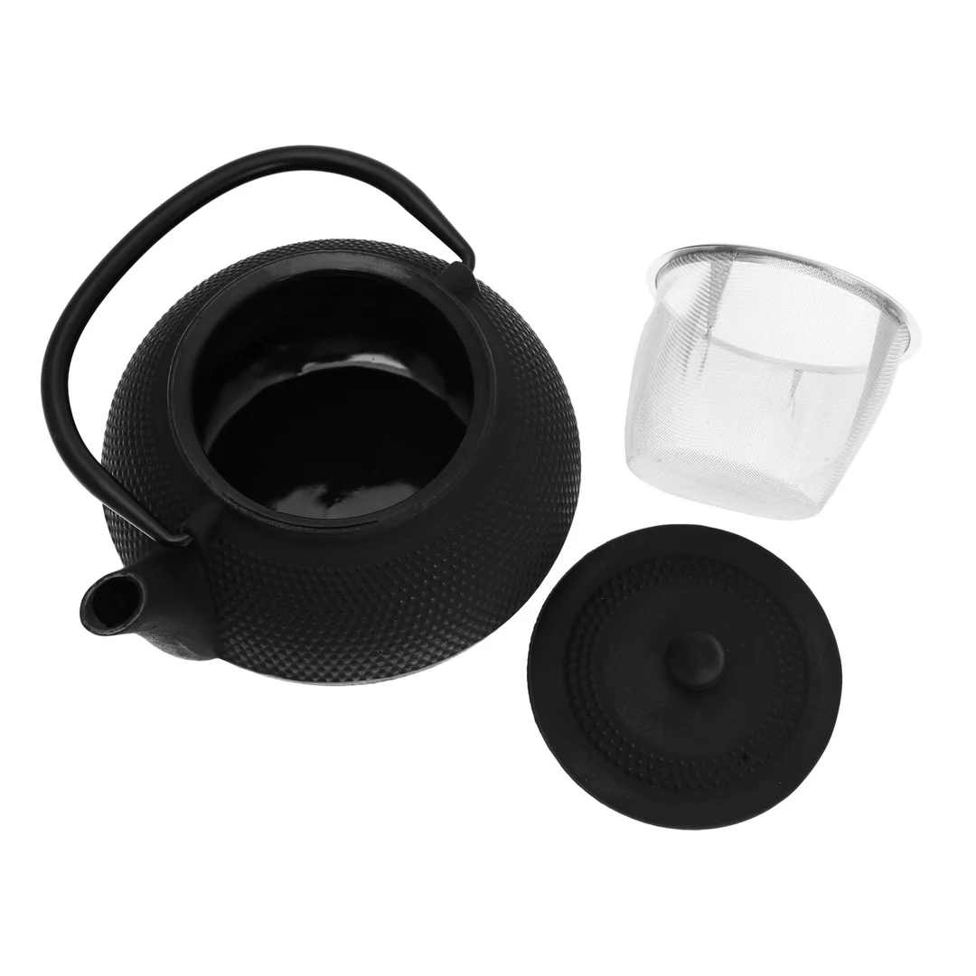 Imbryk z sitkiem, żeliwo, 850ml,czarny Kinghoff — zdjęcie 4