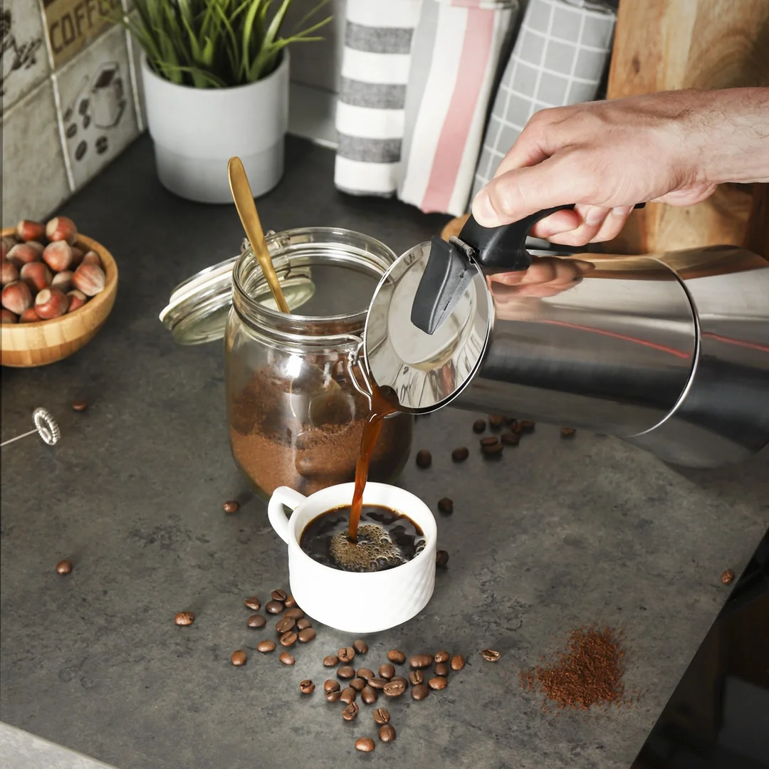 Kawiarka espresso 4 filiżanki Kinghoff — zdjęcie 6