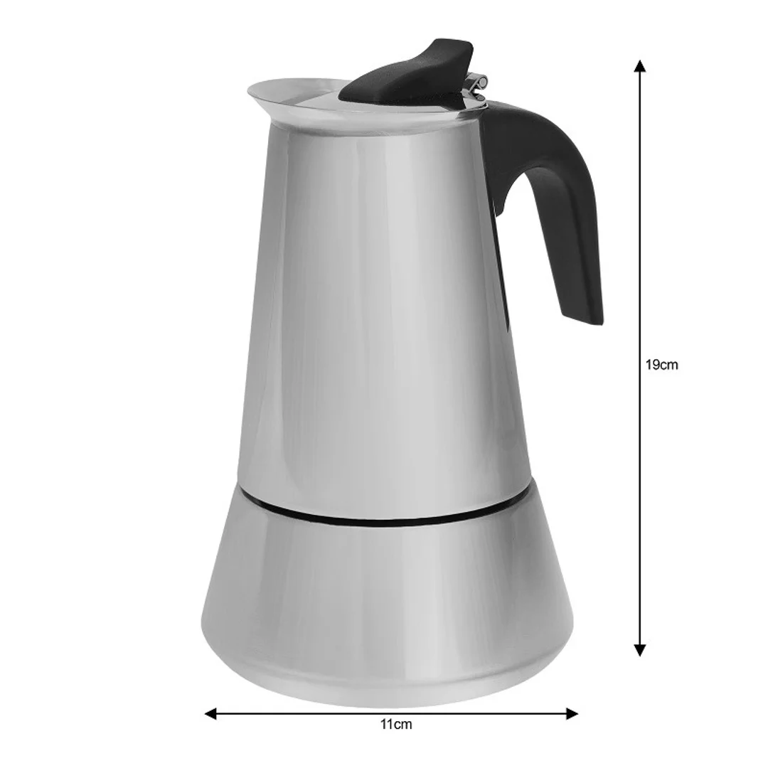 Kawiarka espresso, stal 6 filiżanek Kinghoff — zdjęcie 7