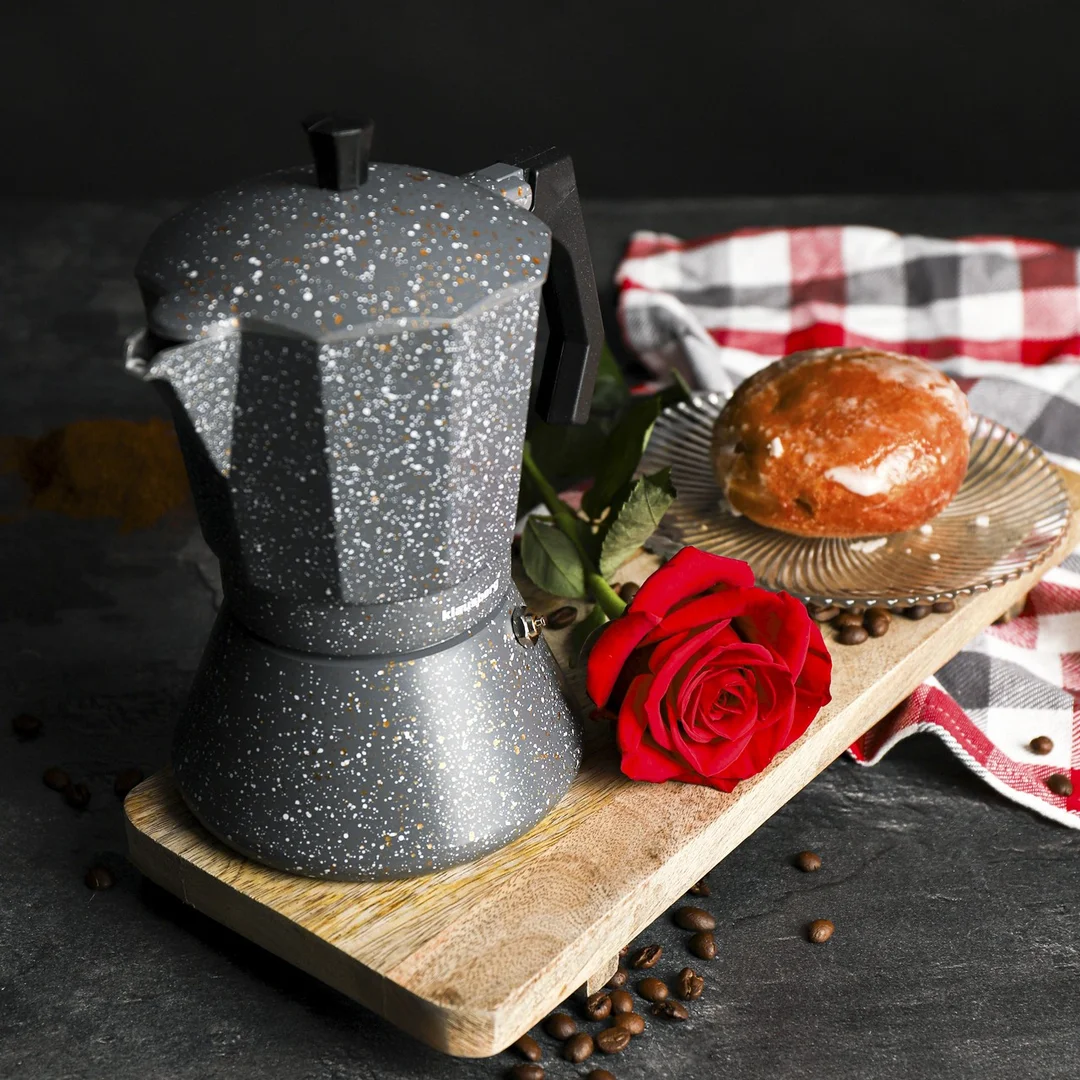 Kawiarka espresso, szary marmurek 12 filiżanek Klausberg — zdjęcie 3