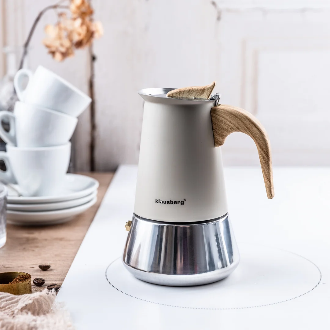 Kawiarka stalowa espresso, 200 ml, indukcja, Klausberg KB-7994 — zdjęcie 2