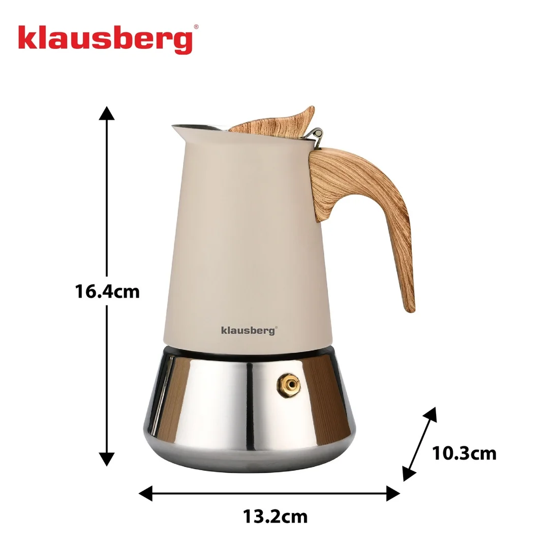 Kawiarka stalowa espresso, 200 ml, indukcja, Klausberg KB-7994 — zdjęcie 5