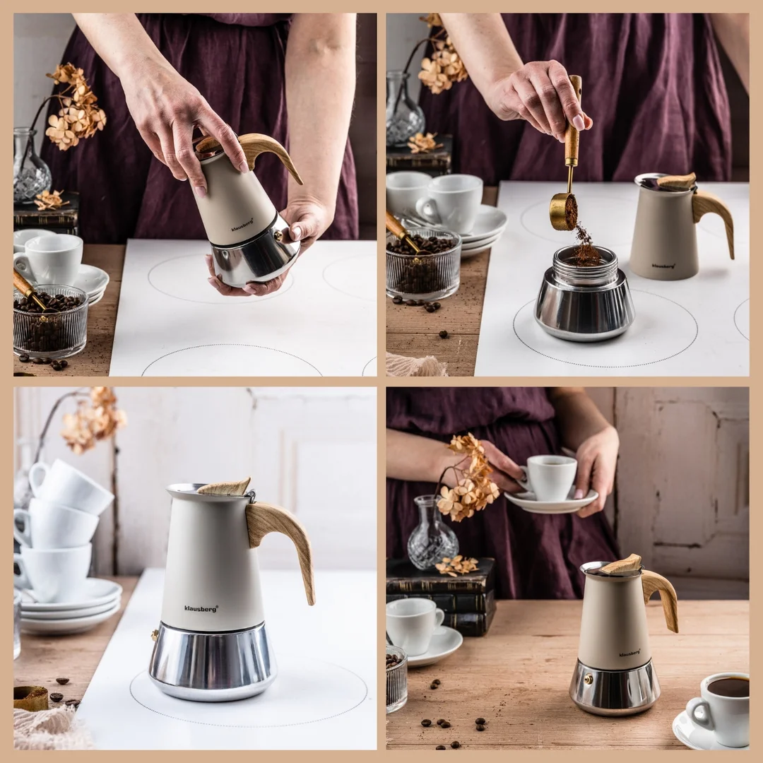 Kawiarka stalowa espresso, 200 ml, indukcja, Klausberg KB-7994 — zdjęcie 9