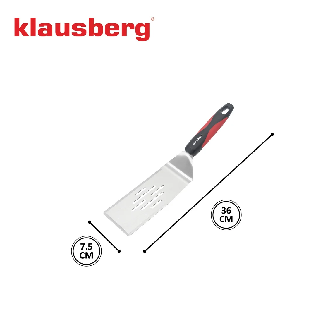 Łopatka grillowa, 36 cm, stal nierdzewna, uchwyt z tworzywa, Klausberg, KB-7897 — zdjęcie 6