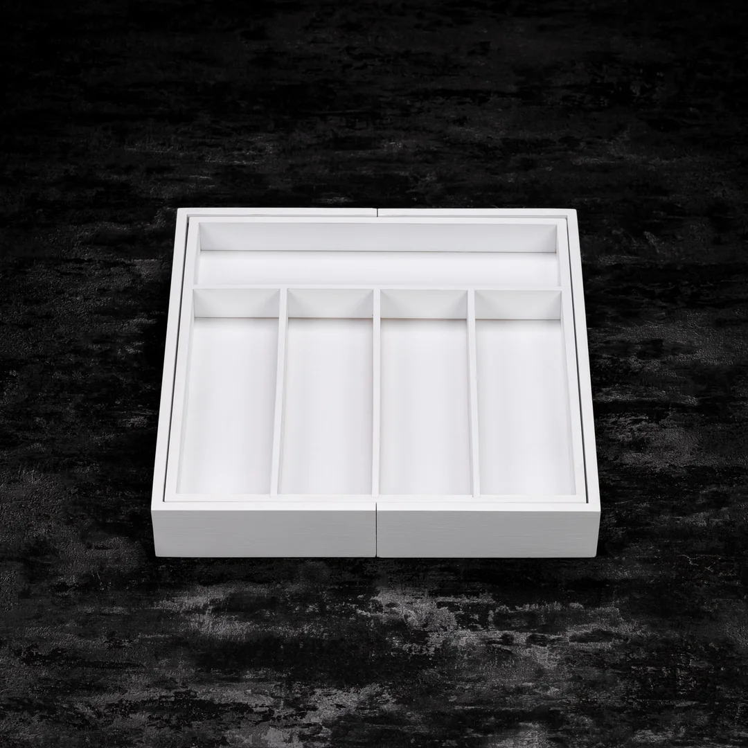 Organizer bambusowy do szuflady, biały, 52x31,5x5 KINGHoff — zdjęcie 4