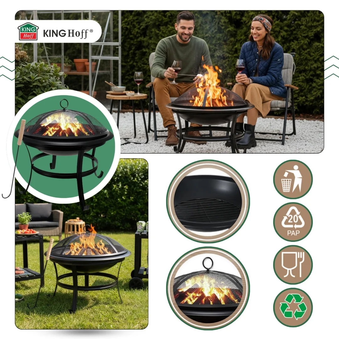 Palenisko ogrodowe, z pogrzebacz, grill, ognisko, 54,5cm, Klausberg, KB-2030 — zdjęcie 14
