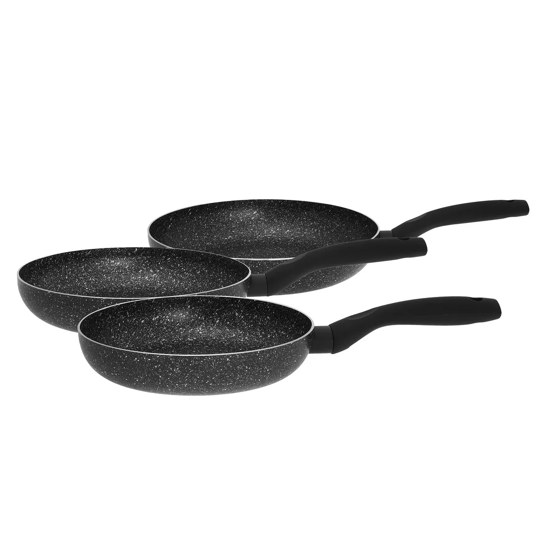 Patelni aluminium, zestaw 3 elementy, czarny marmurek Ø20/24/28cm,Kinghoff — zdjęcie 10