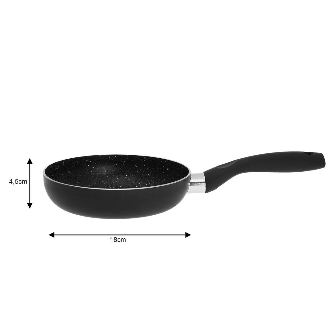 Patelnia Ø18cm, aluminium, czarny marmurek Kinghoff — zdjęcie 5