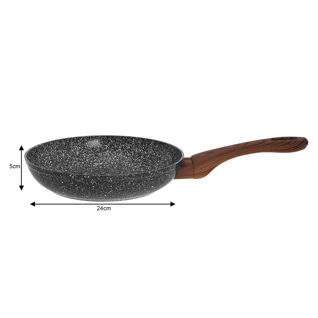 Patelnia aluminium, szary marmurek Ø24cm Kinghoff — zdjęcie 3