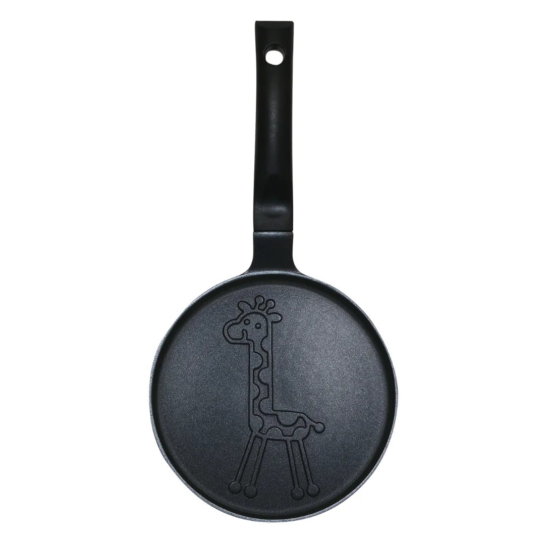 Patelnia do naleśników, wzór żyrafa, aluminiowa, nieprzywierająca powłoka, czarna, Ø18 cm, Klausberg, KB-7975 — zdjęcie 12