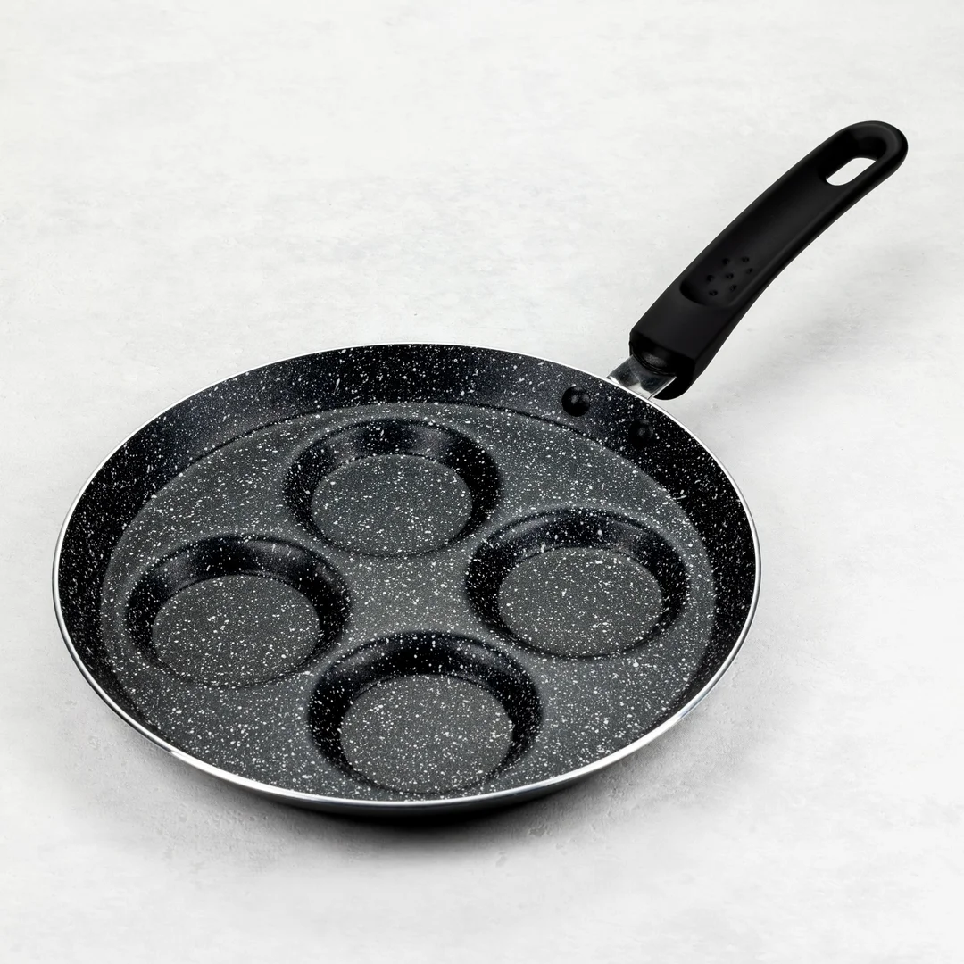 Patelnia do smażenia jajek, aluminium czarny marmurek Ø24cm Kinghoff — zdjęcie 3