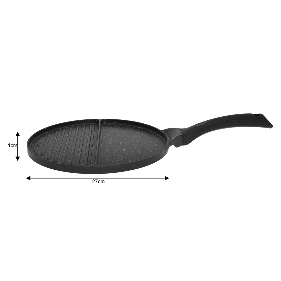 Patelnia dwudzielna, aluminium, czarny marmurek Ø27cm Kinghoff — zdjęcie 3