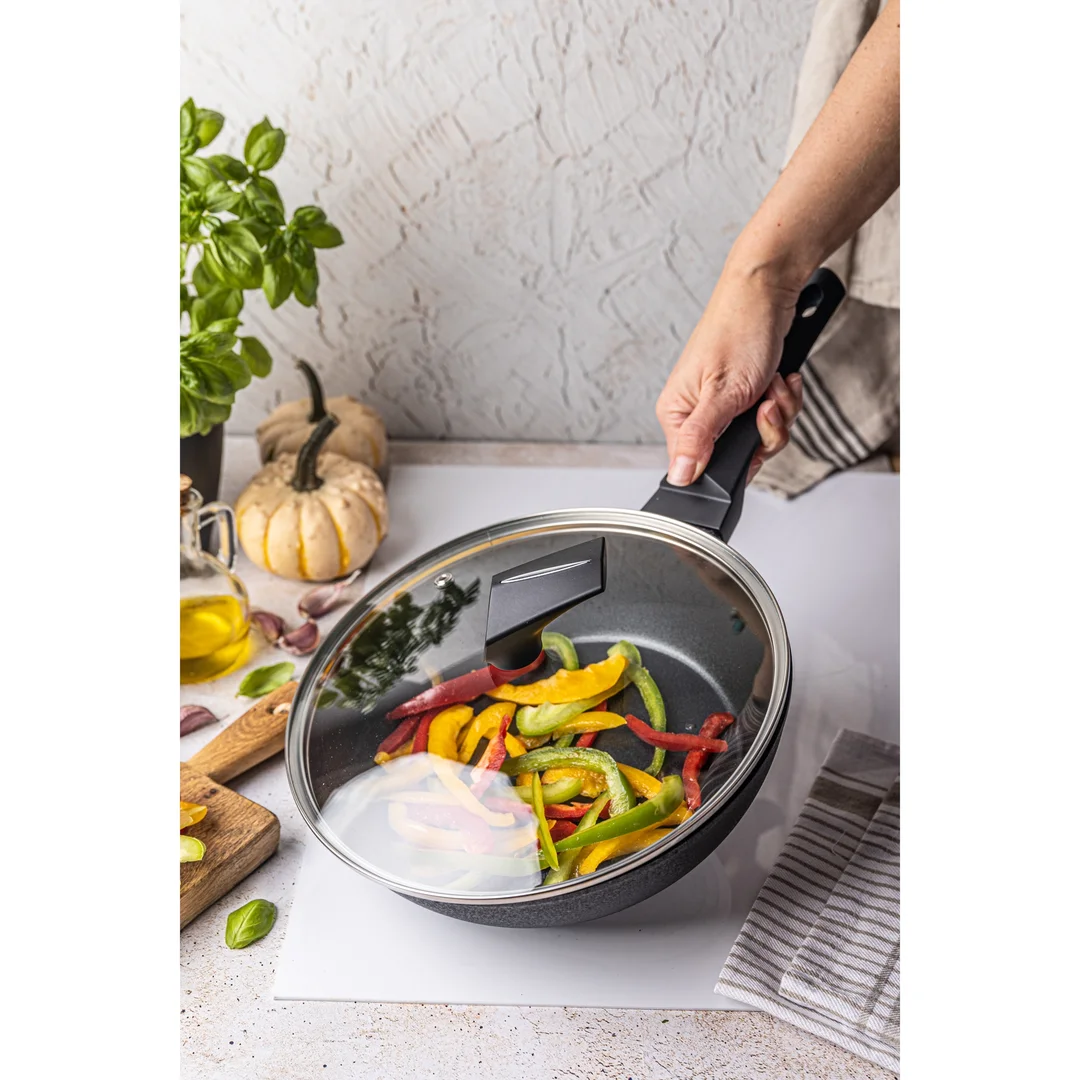 Patelnia głęboka z pokrywką, Ø24CM Klausberg, KB-7691 — zdjęcie 5