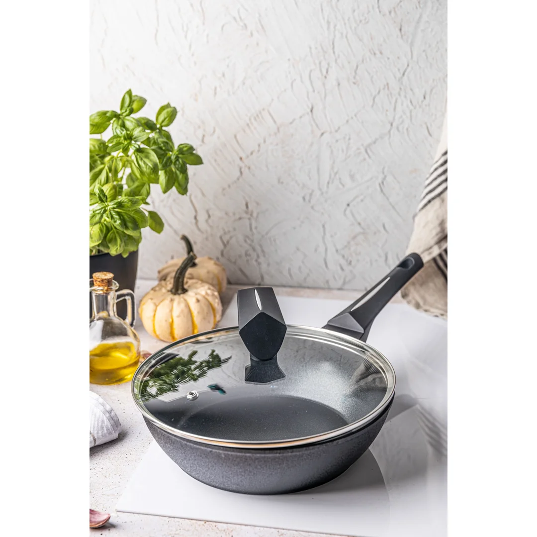 Patelnia głęboka z pokrywką, Ø28CM Klausberg, KB-7692 — zdjęcie 4