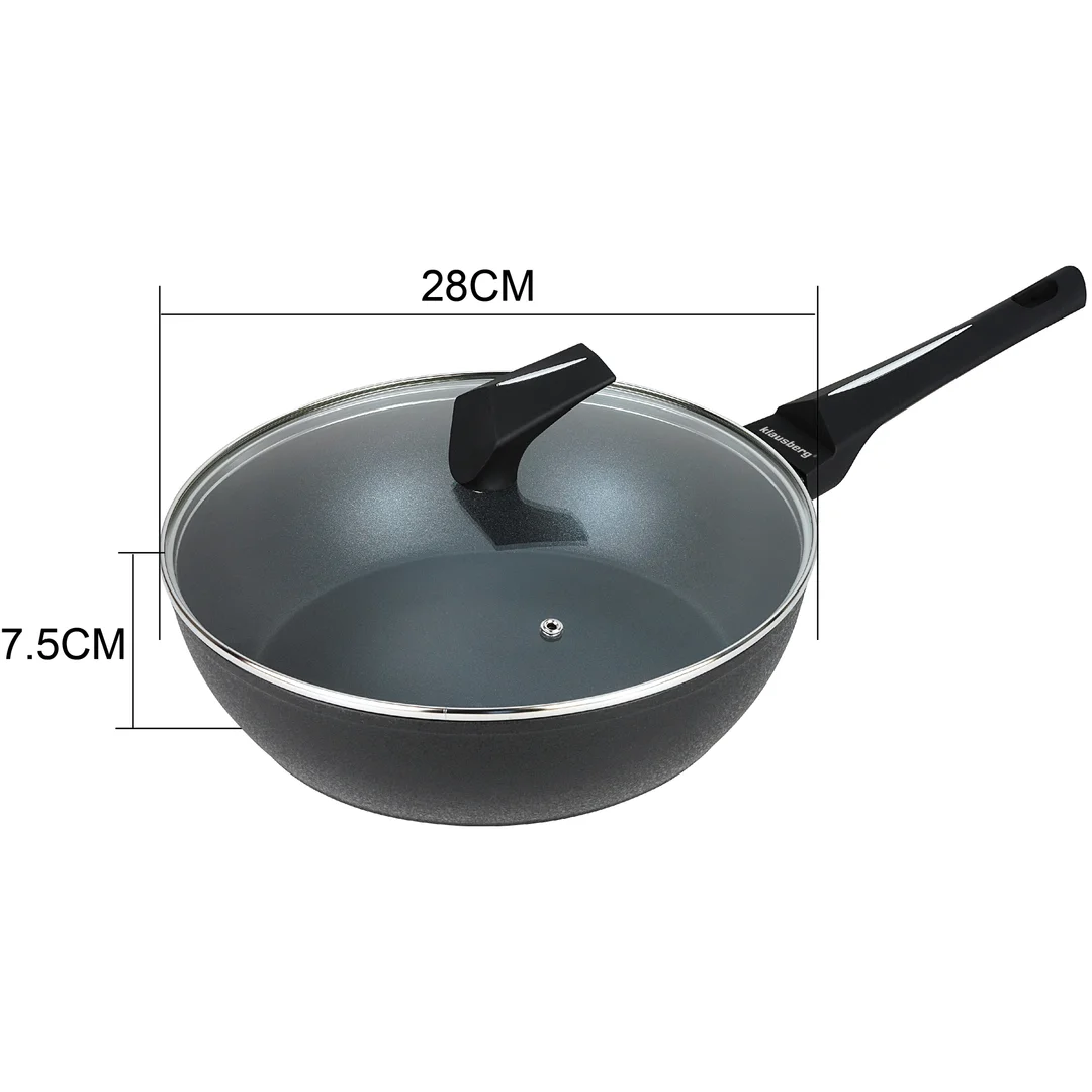 Patelnia głęboka z pokrywką, Ø28CM Klausberg, KB-7692 — zdjęcie 6