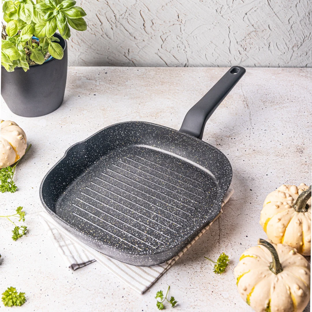 Patelnia, kolor czarny-marmurek, Ø24CM Klausberg — zdjęcie 3