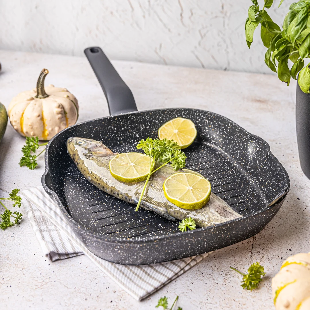 Patelnia, kolor czarny-marmurek, Ø24CM Klausberg — zdjęcie 6