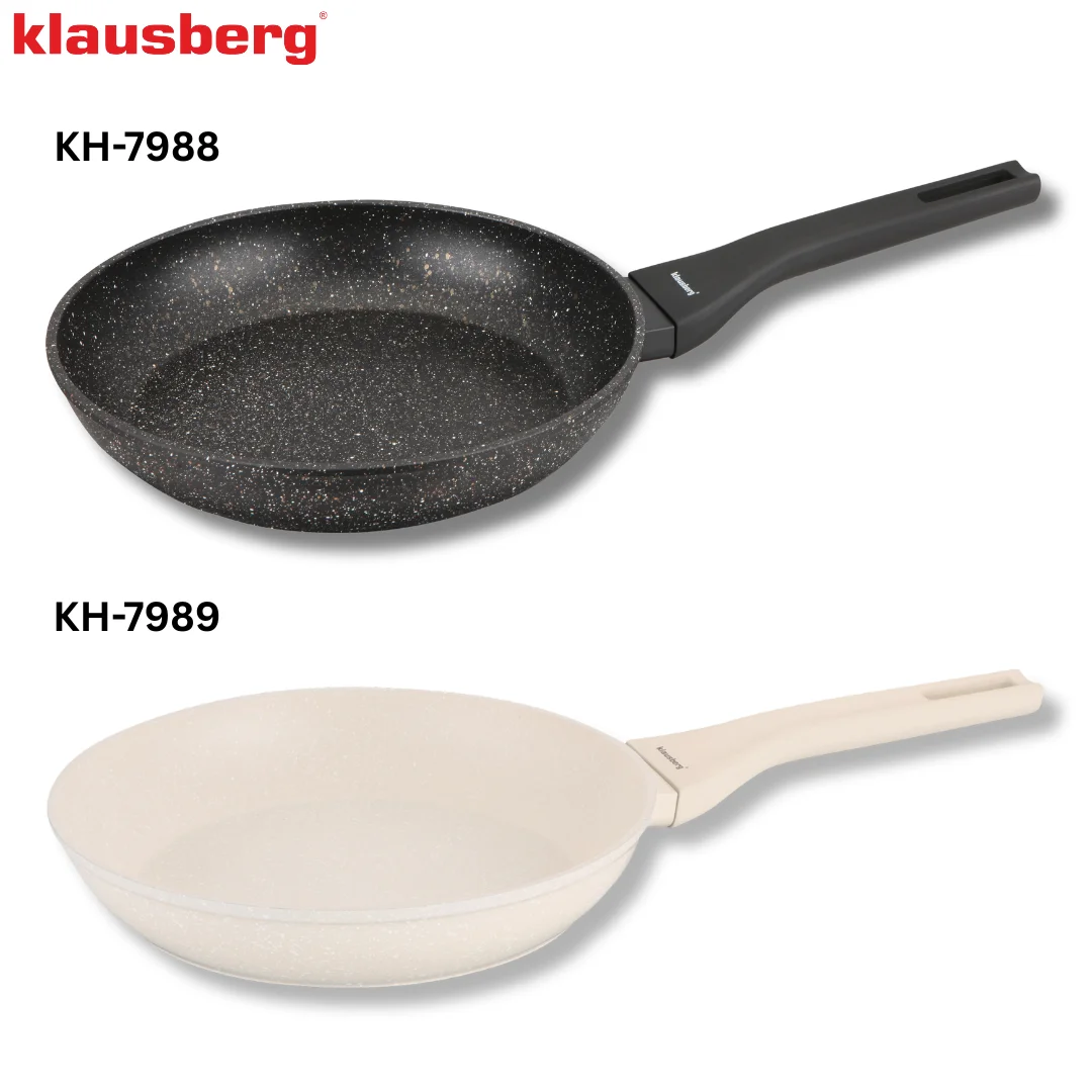 Patelnia marmurowa 24 cm czarna, nieprzywierająca, Klausberg KB-7988 — zdjęcie 13