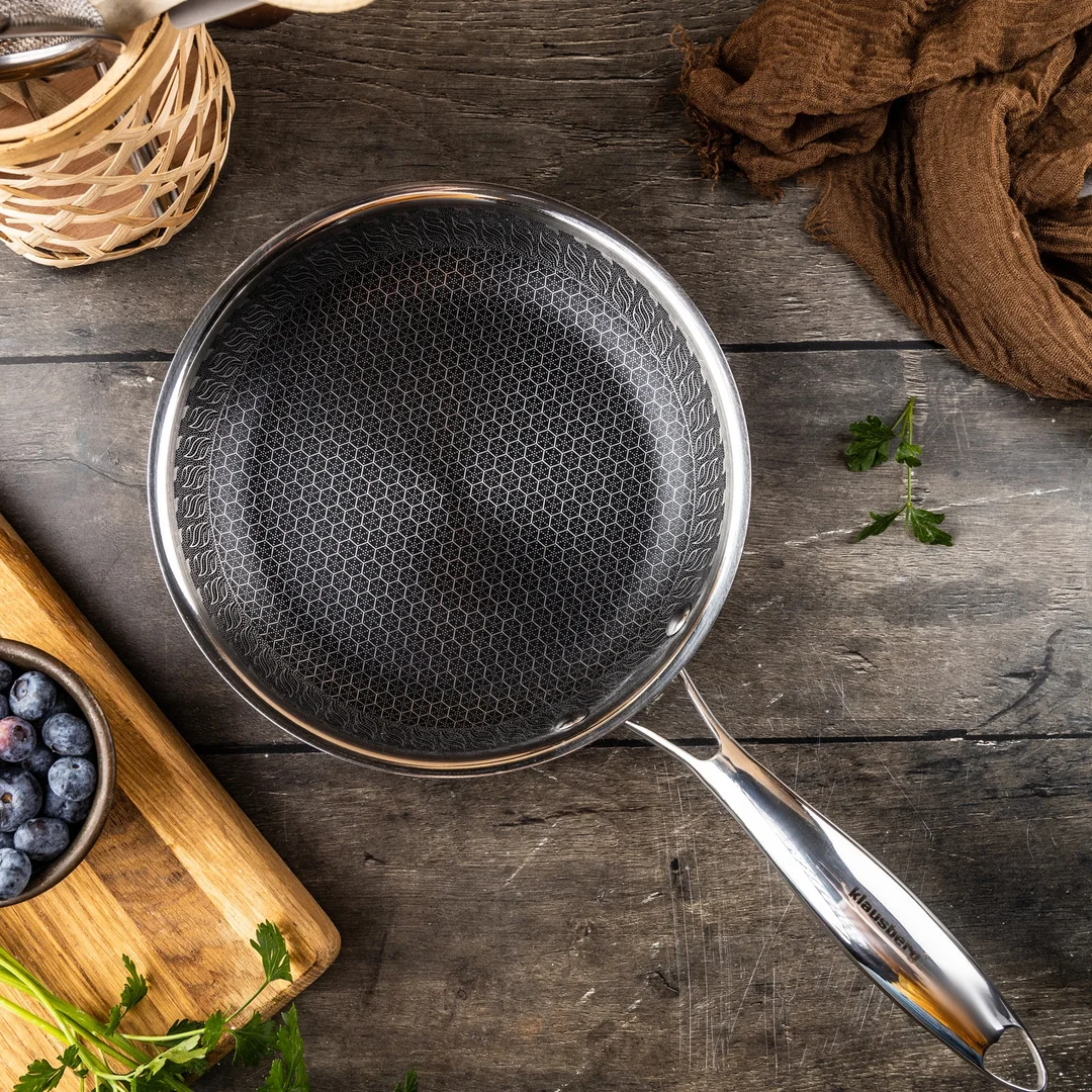 Patelnia powłoka non-stick honeycomb, 20 cm, 3-warstwy, stal 304, PFOA-Free — zdjęcie 2