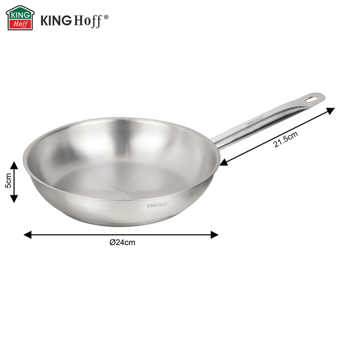 Patelnia, stal nierdzewna 21CT, 24cm, KINGHoff, KH-2019 — zdjęcie 6