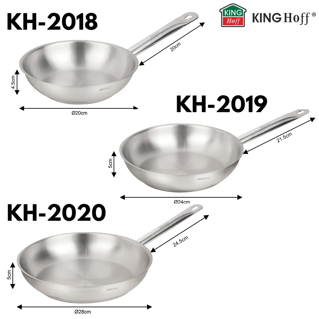 Patelnia, stal nierdzewna 21CT, 24cm, KINGHoff, KH-2019 — zdjęcie 8