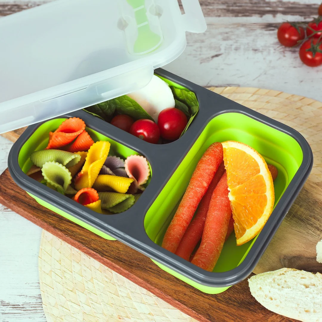 Pojemnik, lunchbox, silikon, różne kolory 1100 ml Klausberg — zdjęcie 2