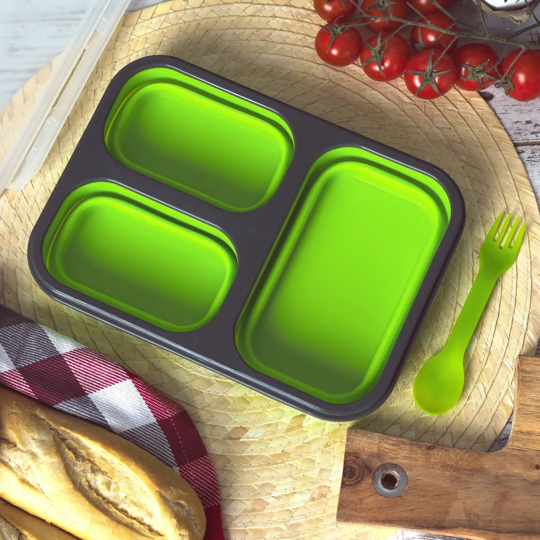 Pojemnik, lunchbox, silikon, różne kolory 1100 ml Klausberg — zdjęcie 4