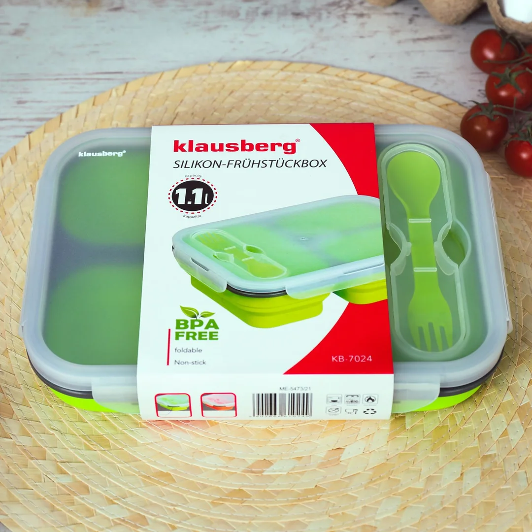 Pojemnik, lunchbox, silikon, różne kolory 1100 ml Klausberg — zdjęcie 6