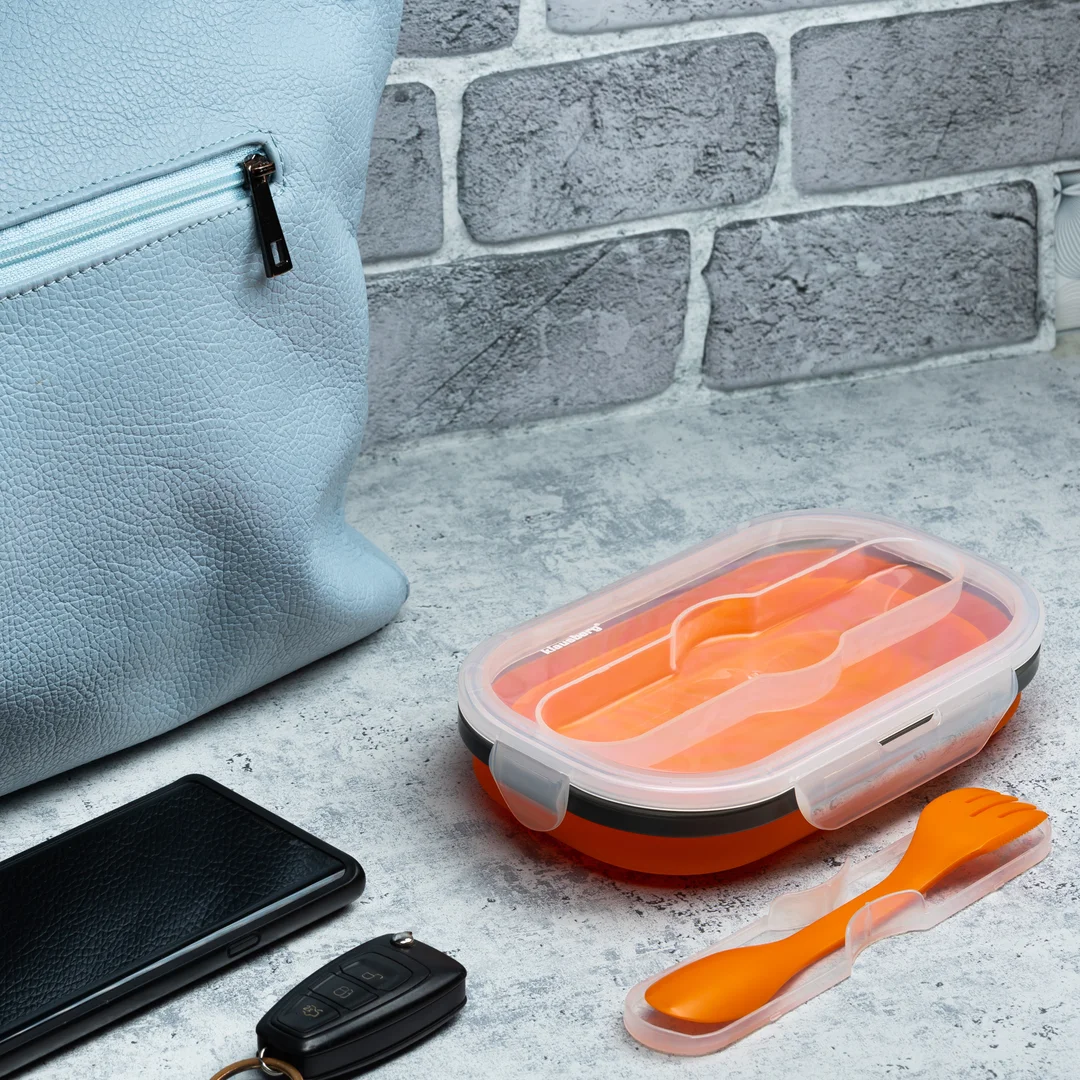 Pojemnik, lunchbox, silikon, różne kolory 800ml Klausberg — zdjęcie 2