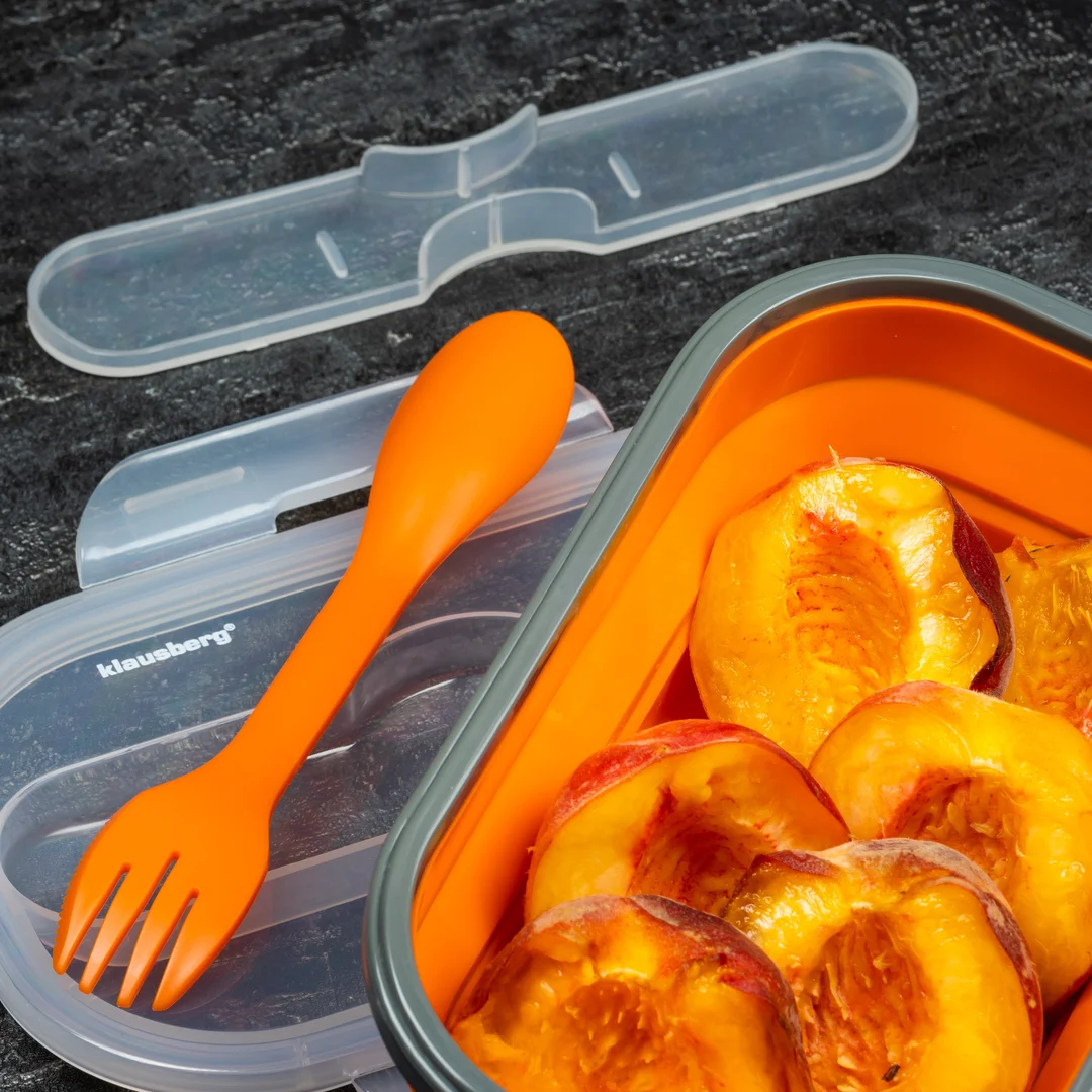 Pojemnik, lunchbox, silikon, różne kolory 800ml Klausberg — zdjęcie 3