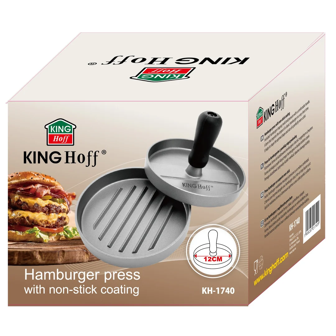 Praska do mięsa na Hamburgery, aluminium, Ø12 cm KINGHoff — zdjęcie 5