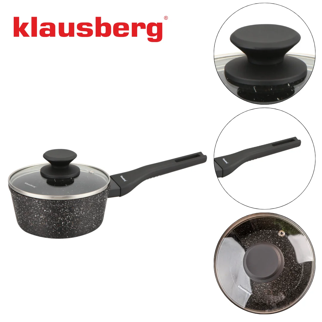 Rondel marmurowy 16 cm z pokrywką, nieprzywierający, Klausberg KB-7986 — zdjęcie 9