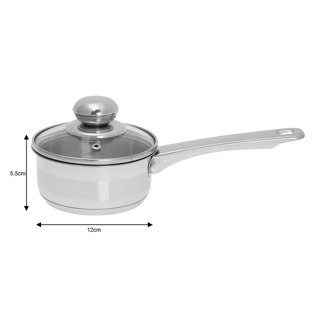 Rondel z pokrywą, stal Ø12cm 0,5l Kinghoff — zdjęcie 3