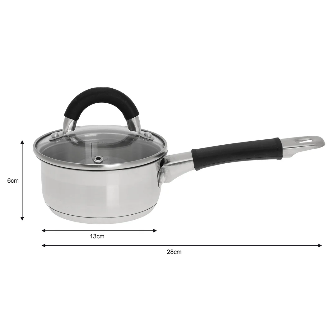 Rondel z pokrywką, stal Ø12cm 0,5l Kinghoff — zdjęcie 4
