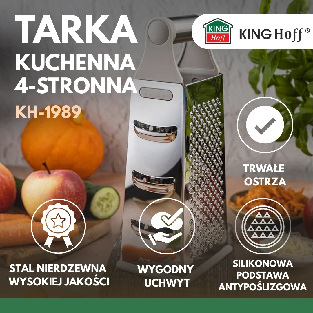 Tarka do warzyw, 4-stronna, stal nierdzewna, KINGHoff, KH-1989 — zdjęcie 4