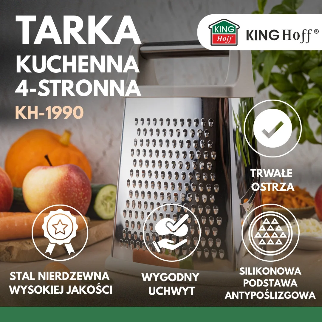 Tarka do warzyw, 4-stronna, stal nierdzewna, KINGHoff, KH-1990 — zdjęcie 4
