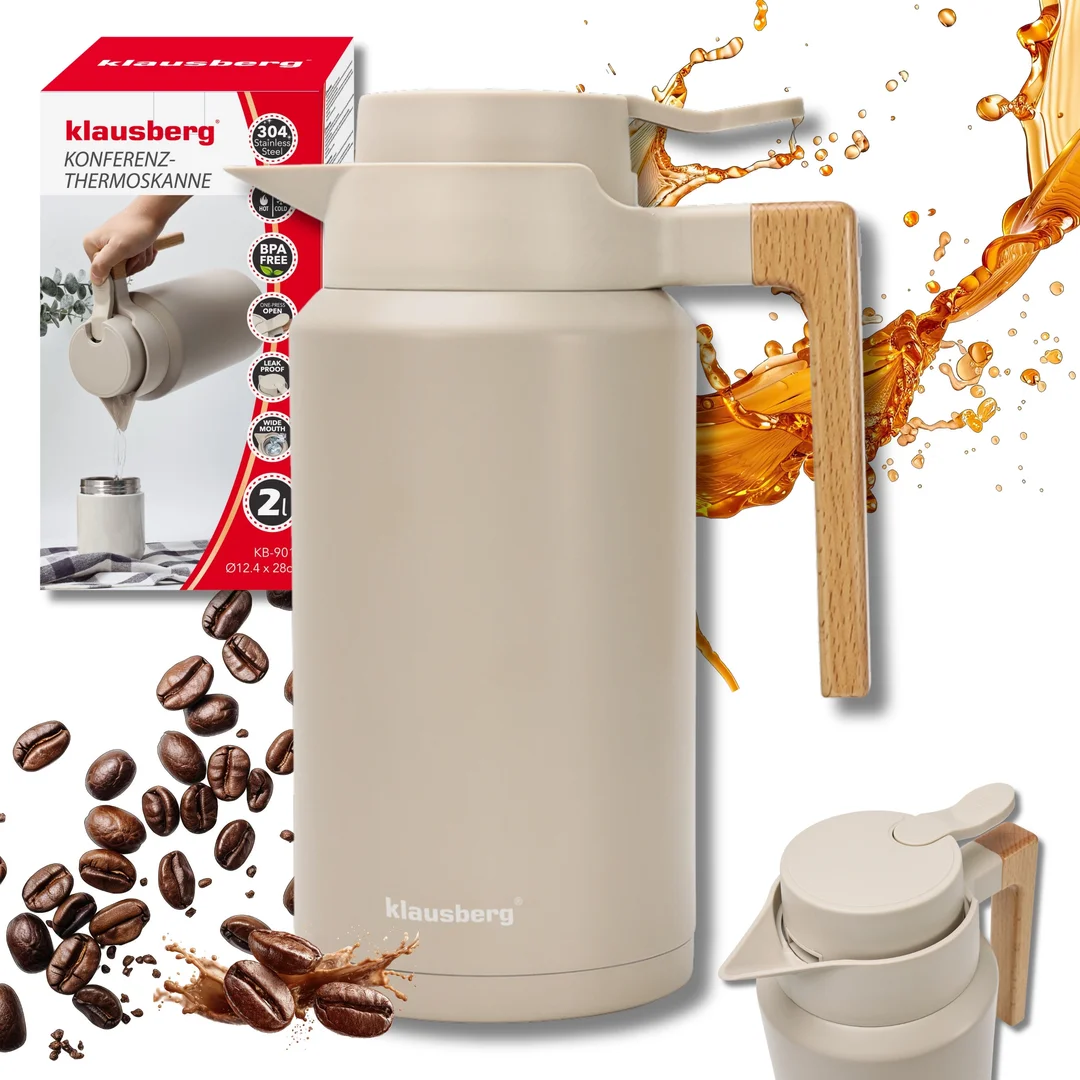 Termos konferencyjny, 2L, stal 304, BPA-Free, beżowy, Klausberg, KB-9014 — zdjęcie 15