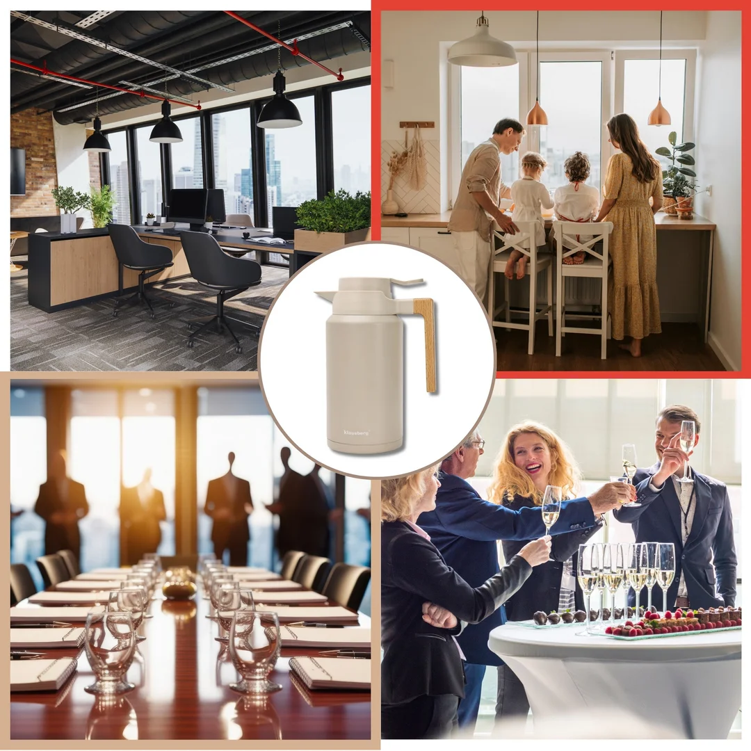 Termos konferencyjny, 2L, stal 304, BPA-Free, beżowy, Klausberg, KB-9014 — zdjęcie 8