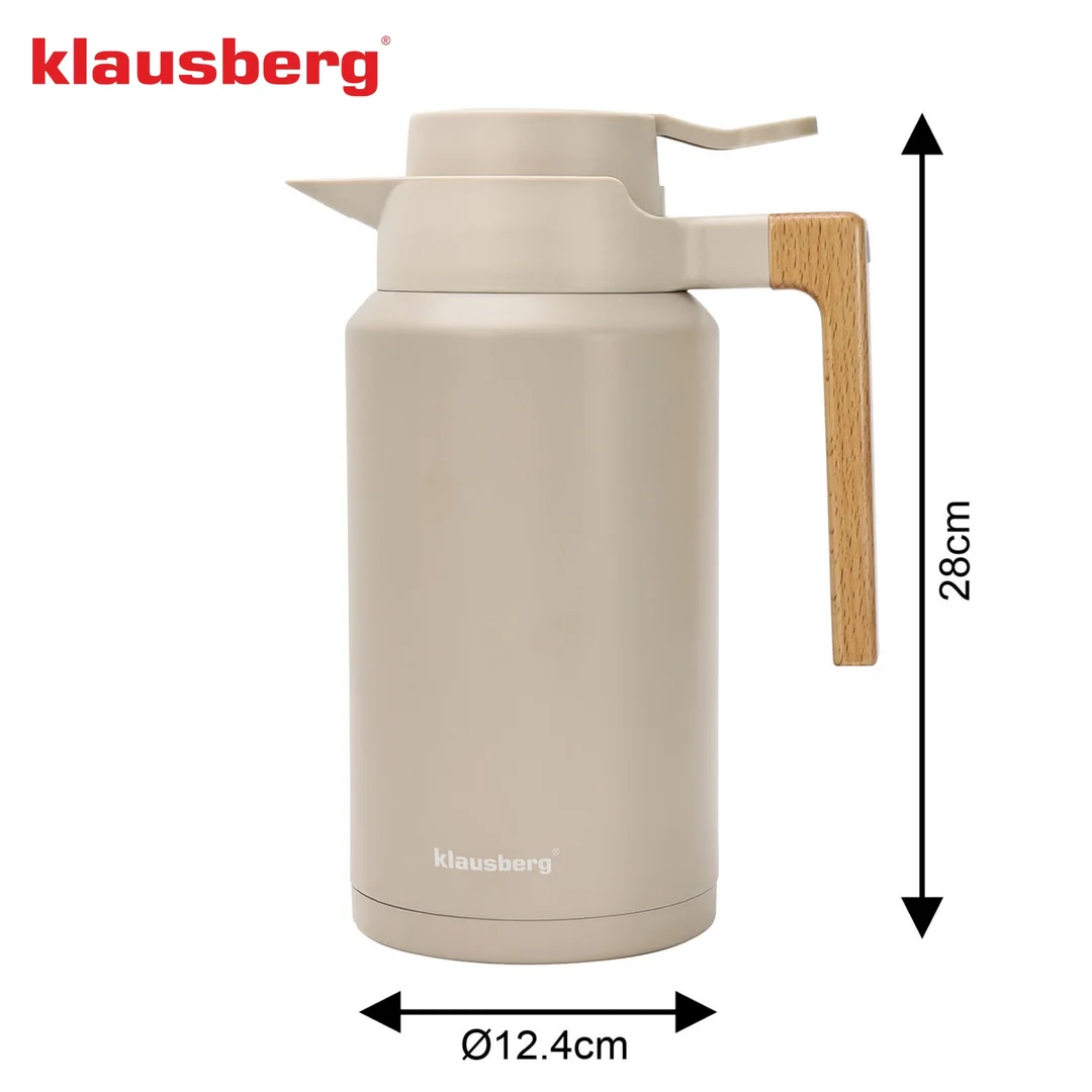 Termos konferencyjny, 2L, stal 304, BPA-Free, beżowy, Klausberg, KB-9014 — zdjęcie 9