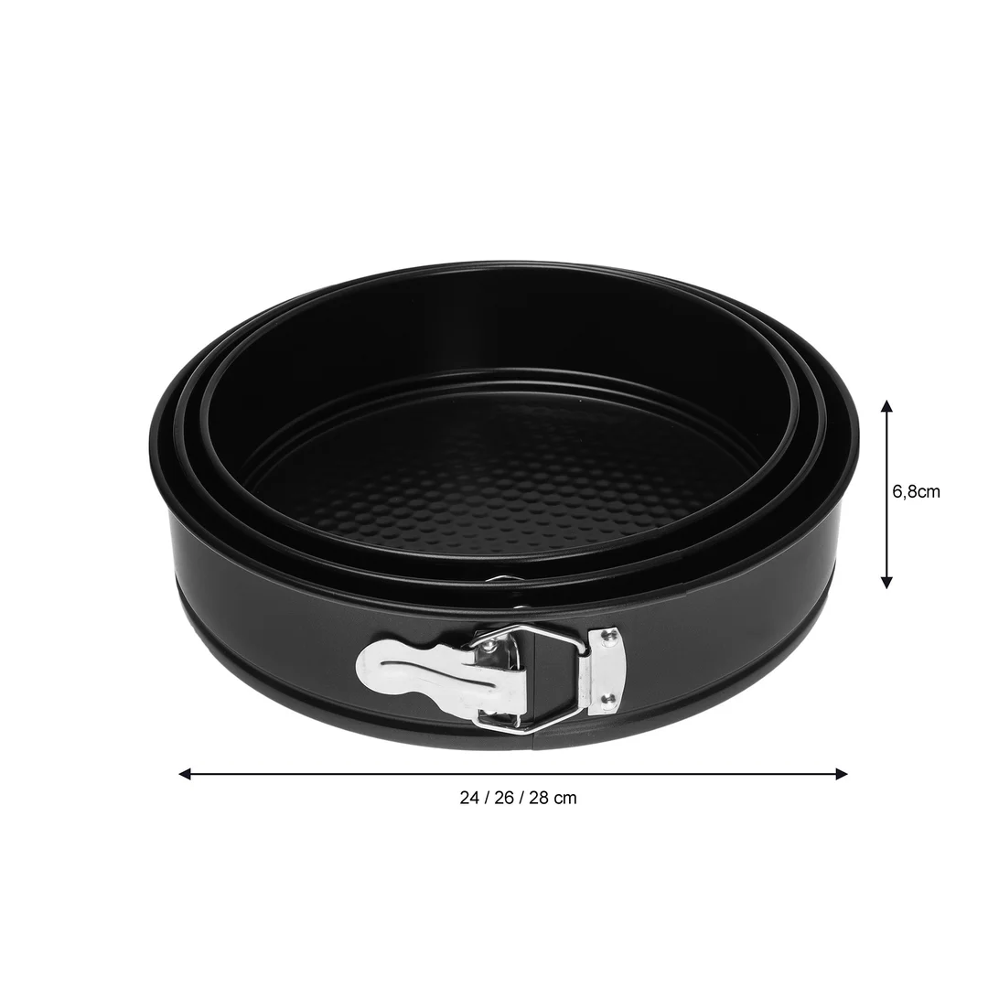 Tortownica z powłoką nieprzywieralną, zestaw 3 elementy ø24/26/28cm Kinghoff — zdjęcie 3