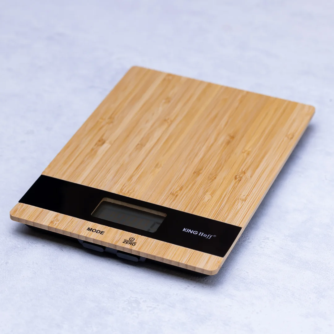 Waga kuchenna, bambusowa, 5kg KINGHoff, KH-1825 — zdjęcie 3
