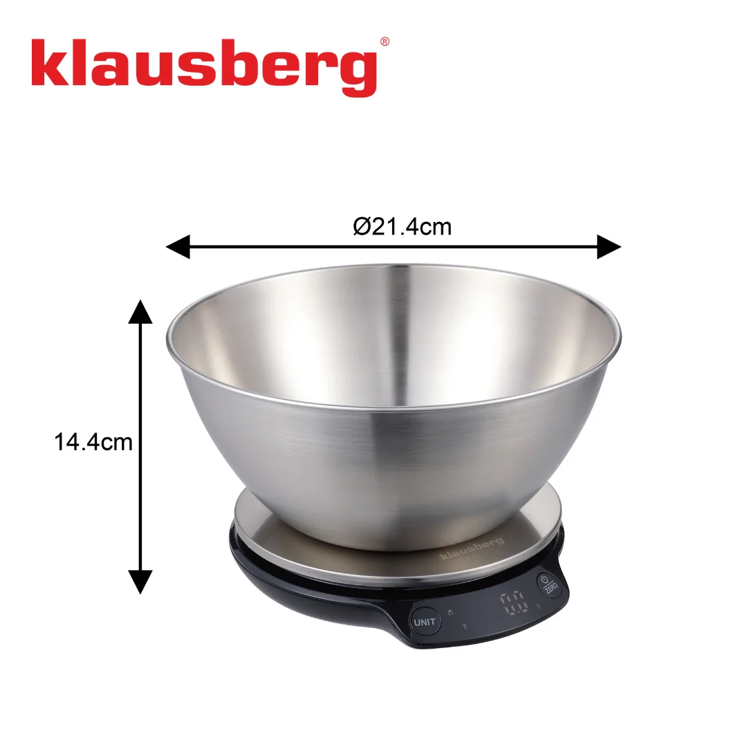 Waga kuchenna dietetyczna z miska, 1,8L, Bluetooth, aplikacją — zdjęcie 5
