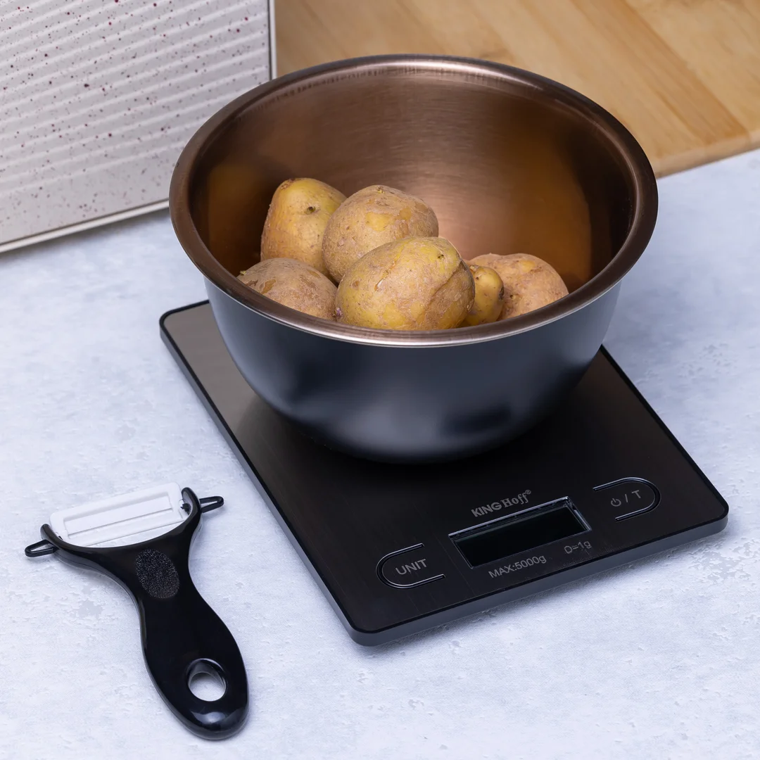 Waga kuchenna, srebro-kolor, 5kg KINGHoff, KH-1821 — zdjęcie 2