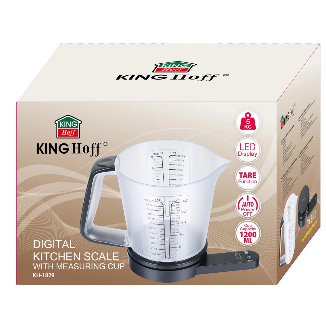 Waga kuchenna z kubkiem pomiarowym, 1,5L KINGHoff, KH-1829 — zdjęcie 7